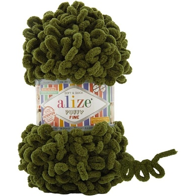 Alize příze Puffy Fine 620 vojenská zelená