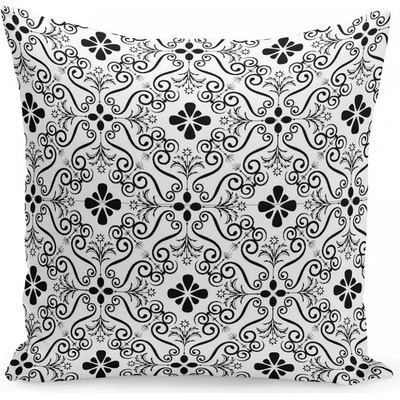 Prehozynapostel biela s čierno-bielymi ornamentmi 4040 MARJMD-136_459 40 x 40 cm
