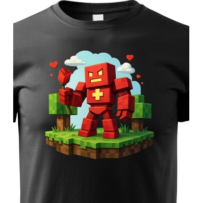 Dětské tričkoMinecraft Robot ČernáCanvas Dětské tričko Bezvatriko.cz 3193
