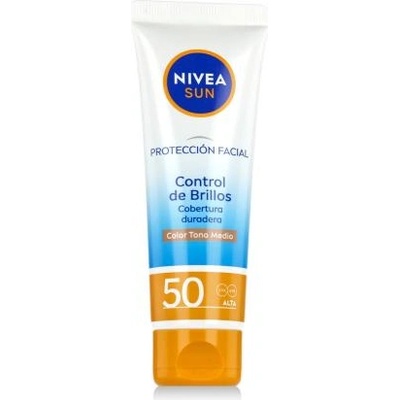 Nivea Sun UV Face Shine Control BB SPF50 слънцезащитен крем за лице 50 ml нюанс Medium за жени