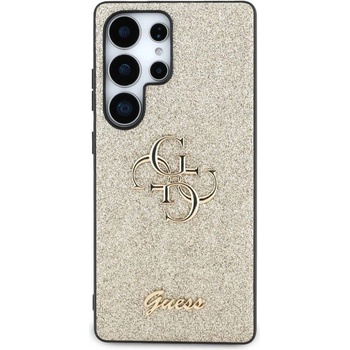 GUESS Калъф за Samsung S25 Ultra, Guess Glitter 4G Metal Logo Case, Златист (GUHCS25LHG4SGD)