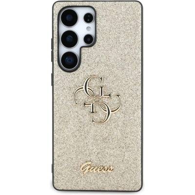 GUESS Калъф за Samsung S25 Ultra, Guess Glitter 4G Metal Logo Case, Златист (GUHCS25LHG4SGD)