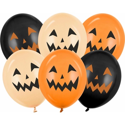 Party Halloween balóny s motívom tekvice, 30 cm, mix farieb