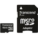 Pamäťové karty Transcend microSDHC 4GB class 10 + adapter TS4GUSDHC10