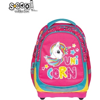 S-Cool Ученическа анатомична раница scool unicorn