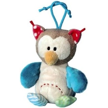 NICI - Плюшена играчка - Многоцветно бухалче с връвчица (39682)