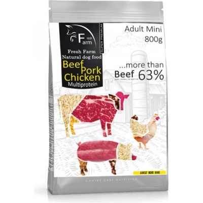 Fresh Farm Adult Mini Multiprotein Beef, pork & chicken 0,8 kg