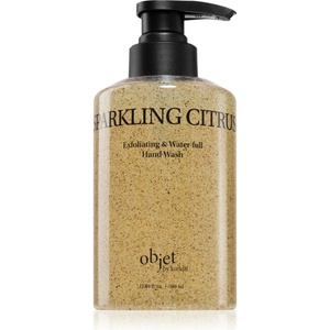 KUNDAL Objet Exfoliating & Waterfull Hand Wash течен сапун-грижа за ръце с ексфолиращо действие с аромат Sparkling Citrus 380ml