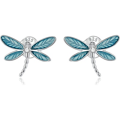 P&J Jewellery stříbrné náušnice Okouzlující vážka SE53