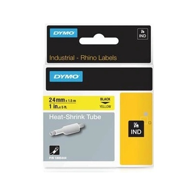 Dymo Rhino 1805444, 24mm x 1,5m, černý tisk/žlutý podklad, originální páska