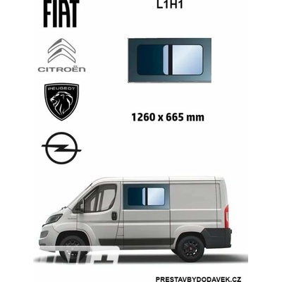 Boční levé posuvné okno L1H1 | Citroen Jumper / Peugeot Boxer / Fiat Ducato / Opel Movano