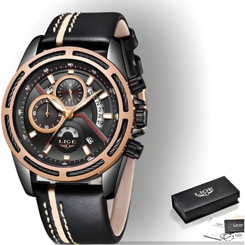 LIGE Часовник lige wh-4071 - Черен / Златен kp4071 (wh-4071)