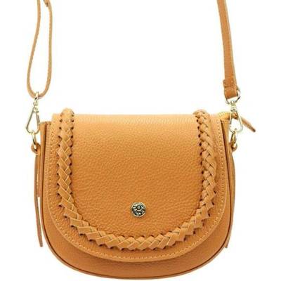 Gregorio elegantní crossbody kabelka L1703 Hnědá