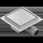 Mexen Flat-Q M13 квадратен подов отвод 12 x 12 см, инокс - 1010012 (1010012)
