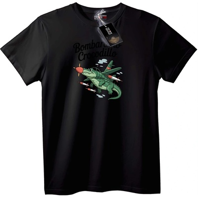 NOONEBRAND Тениска Бомбардировач Крокодил - 3XL, Black