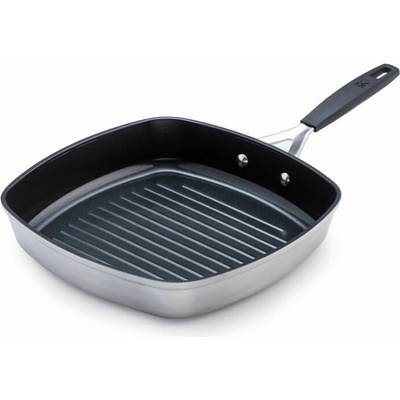 MASTERPRO Panvica grilovacia s nepriľnavým povrchom SMART 28x28 cm strieborná