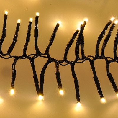 Solight LED venkovní vánoční řetěz s dálkový ovládáním Cluster 576 LED 8 funkcí časovač IP44 teplá bílá