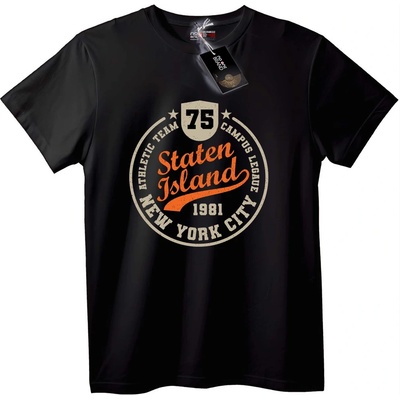 NOONEBRAND Тениска Staten Island 1981 Спортна - XL, Black