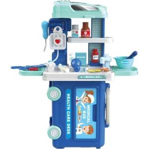 Raya Toys Докторски комплект 3 в 1 Raya Toys - Куфар-камион, 29 части (506122417) - baby