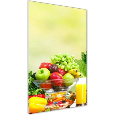 Vertikálny fotoobraz na skle Zelenina a ovocie 50x100 cm
