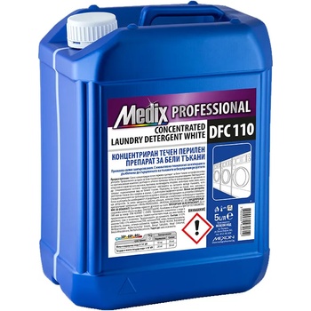 MEDIX professional, Концентриран течен перилен препарат за бели тъкани, DFC 110, 5 литра
