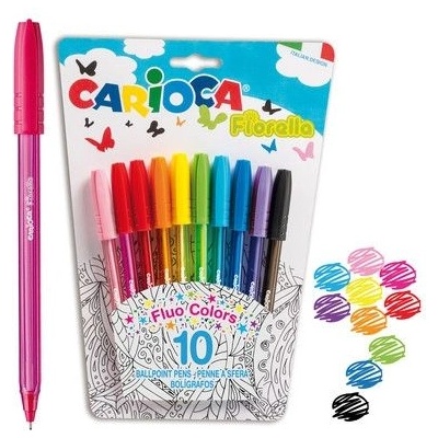 CARIOCA - Комплект цветни химикалки - 10 цвята (42775)