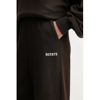 Rotate Памучен спортен панталон Rotate в кафяво с изчистен дизайн 1153131667 (1153131667)