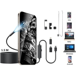  Ендоскоп камера за телефон лаптоп компютър IOS Iphone Android с 1.5м кабел