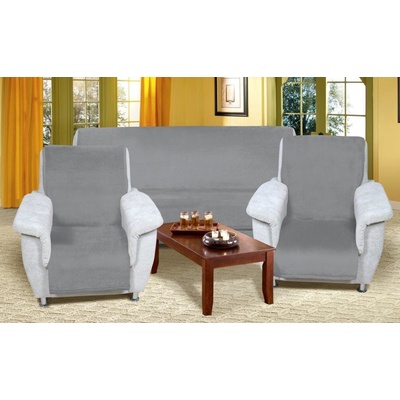 Bellatex přehoz Souprava Korall micro 3+1+1 šedá 150 x 200 cm, 2 ks 65 x 150 cm – Zboží Dáma