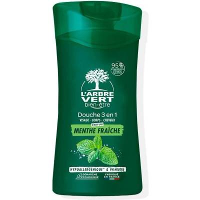 L'ARBRE VERT sprchový gel 3v1 MÁTA 250ml