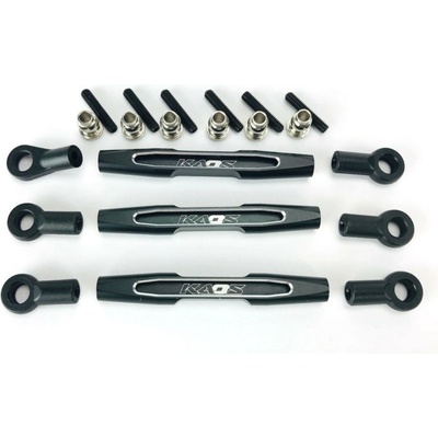 CEN RC CNC tiahla Racing KAOS 57 mm Black pre DL-Series Panhard & Steering Tie Rod