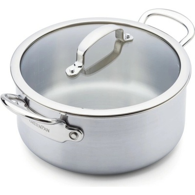 GreenPan Nerezový hrnec Premiere Pro se skleněnou poklicí, Ø 24 cm / 4,91 l CC010240-001