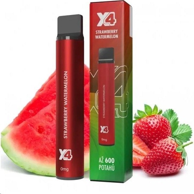 X4 Bar Zero Strawberry Watermelon 0 mg 600 potáhnutí 1 ks