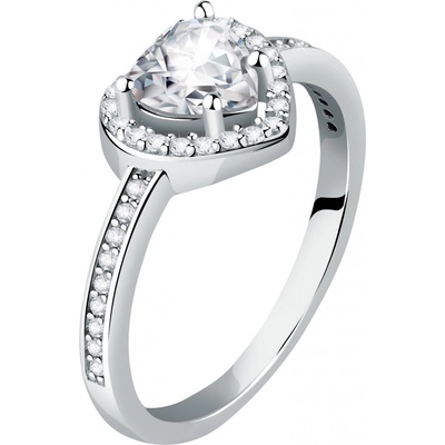 Morellato Třpytivý stříbrný prsten Srdce Tesori SAVB140