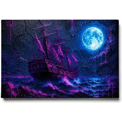 KRAFTHOUSE.EU Moonlit Phantom – obraz na plátno Premium Canvas (100% bavlna) | Různé rozměry Velikost: 70 x 50 cm Moonlit Phantom – obraz na plátno | Prémiový tisk Canvas 390 g/m²
