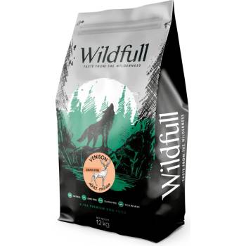 Wildfull dog venison mini size - Пълноценна суха храна за израснали кучета от мини породи, без зърно, с еленско месо, 12 кг