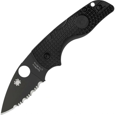 Spyderco Lil Native Černý Lehký Černá Čepel Odhalení 14 C230SBBK