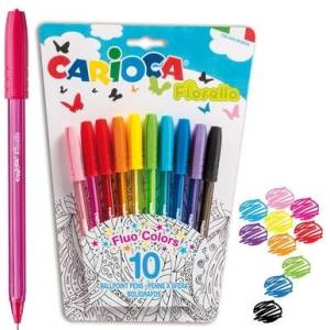CARIOCA - Комплект цветни химикалки - 10 цвята (42775)