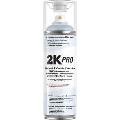 2K-PRO PU dvojzložkový lak v spreji 400 ml číry s vysokým leskom