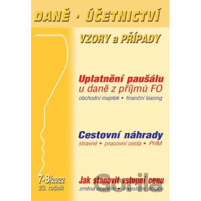 DÚVaP č. 7-8 / 2022 - Vstupní cena, Cestovní náhrady - Poradce s.r.o.