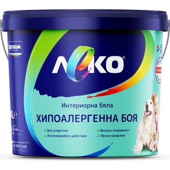 ЛЕКО БОЯ ИНТЕРИОРНА ЛЕКО ХИПОАЛЕРГЕННА 3л БЯЛА (4004987)