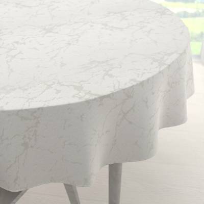 Biante kulatý ubrus Parma PM-116 Stříbrný mramor na krémovém Ø 140 cm