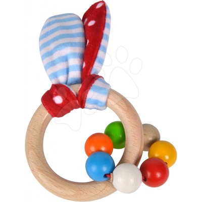 Eichhorn Drevená hrkálka Toy with Ears Baby s uškami a guličkami od 3 mes