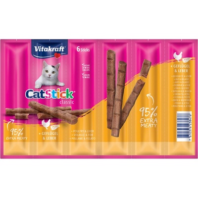 Vitakraft Cat Stick Classic hydinové a pečeň 12 x 6 g