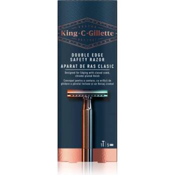 Gillette King C. Double Edge самобръсначка + резервни ножчета 5 бр