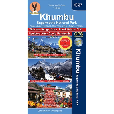 Khumbu, Sagarmatha National Park - turistická mapa