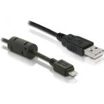 Delock USB-A 2.0 - USB-A 2.0 micro M/M кабел за данни 1m черен 82298 (82298)