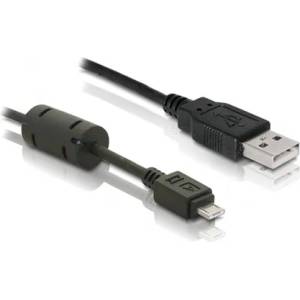 Delock USB-A 2.0 - USB-A 2.0 micro M/M кабел за данни 1m черен 82298 (82298)