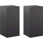 vidaXL Стойка за растения 2 pcs Черно 40 x 40 x 80 cm Стомана (8012545)