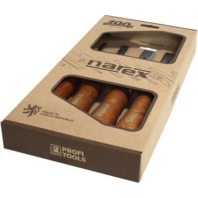 NAREX Комплект плоски дърводелски длета с дървена дръжка Narex Bystrice 8132 Wood premium 8632 01 - 6/12/20/26 mm, 4 броя (8632 01)